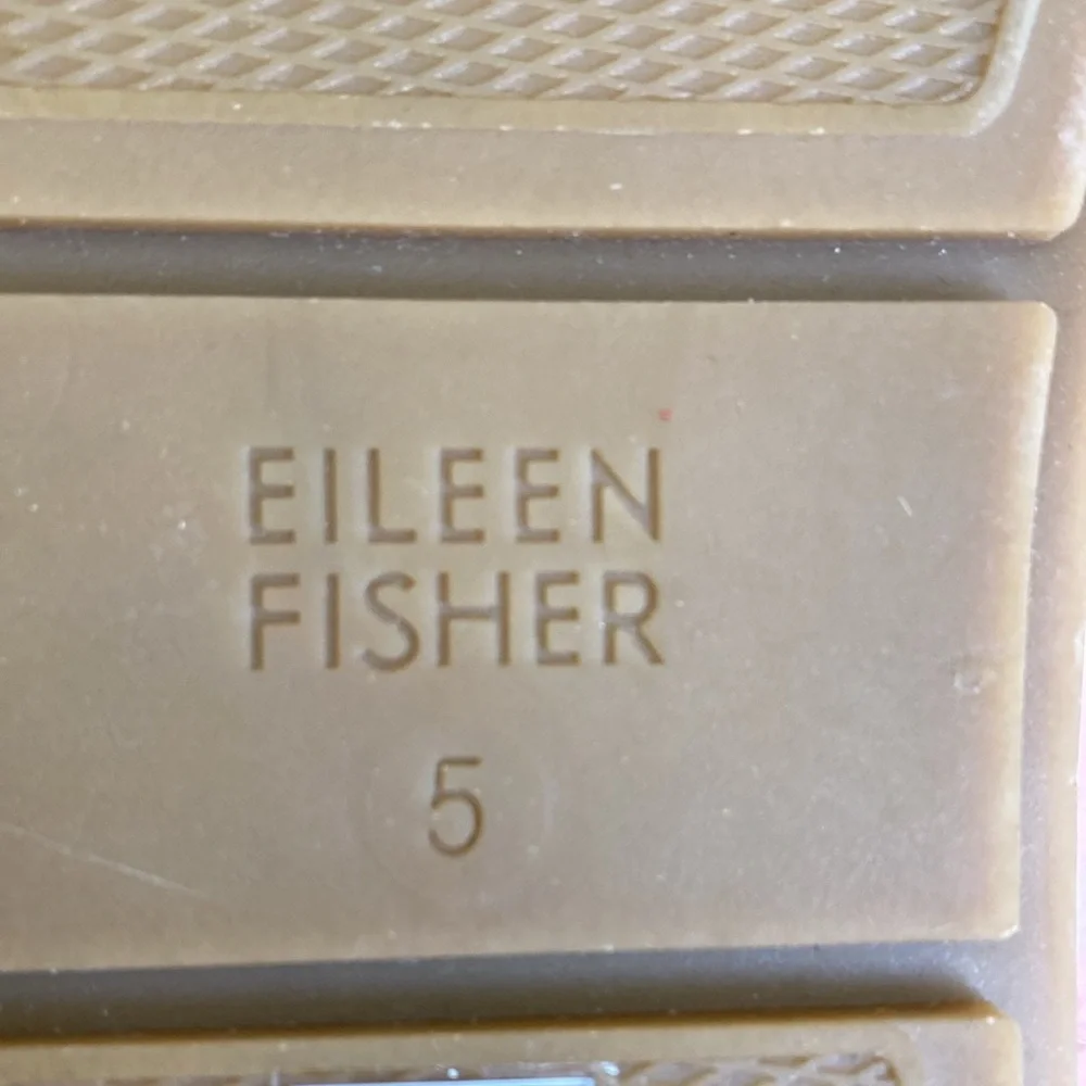 Eileen Fisher Devi Espadrille Strappy Leather Platform Shoe Womens Size 5 Orange